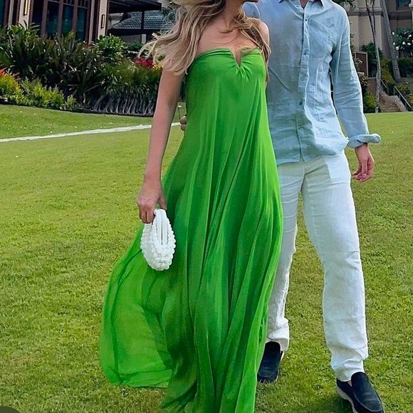 Cult Gaia Green Maxi Dress / used in perfect condition / Lightly signed of wear - Picture 2 of 10